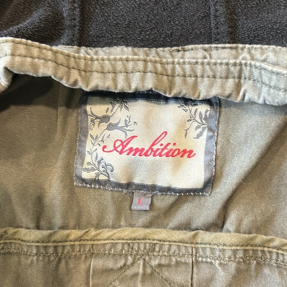 Ambition Hooded Anorak Jacket from Nordstrom in Olive & Black Size Large - Picture 5 of 7